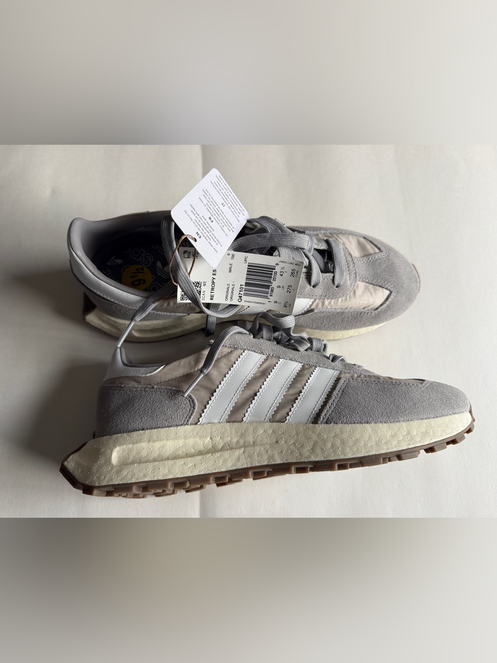 adidas Originals [9.5] Retropy E5 “Solid Gray” Sneakers Q47101